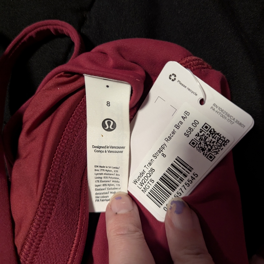 SET - Lululemon Wunder Train High-Rise 25" Leggings + Strappy Racer Bra Set - Picture 4 of 7
